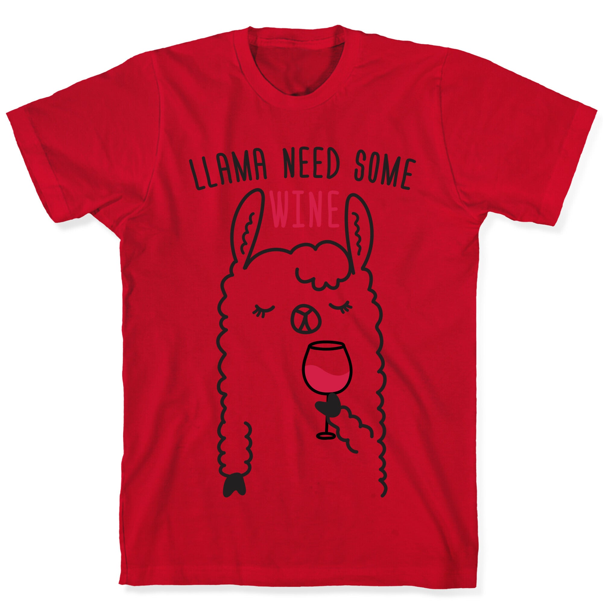 Llama Need Some Wine T-Shirt